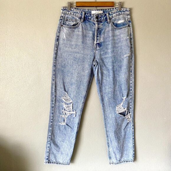 HIDDEN Bailey Vintage Wash Distressed Boyfriend 100% Cotton Jeans - Women's 29 - Picture 1 of 14